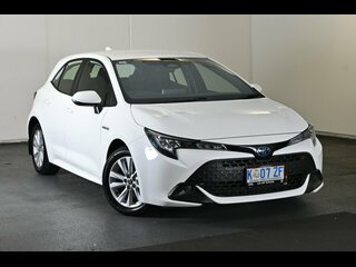 2023 Toyota Corolla Ascent Sport E-CVT Hybrid Hatchback (Glacier White) Pre-Owned Car Thumbnail